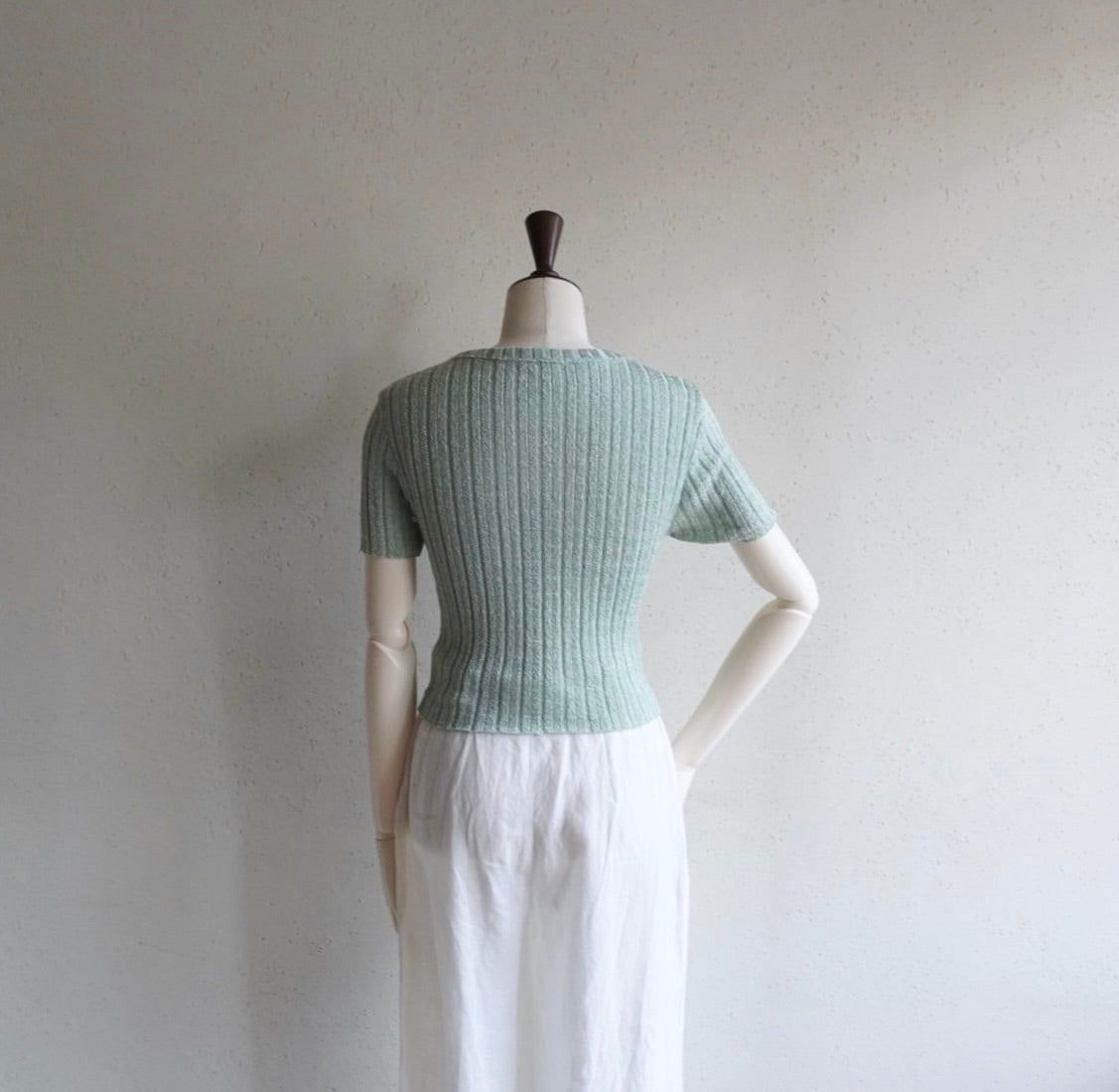 80s Ribbed Zip Top