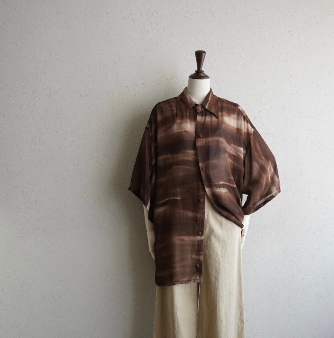 90s Printed Sheer Shirt