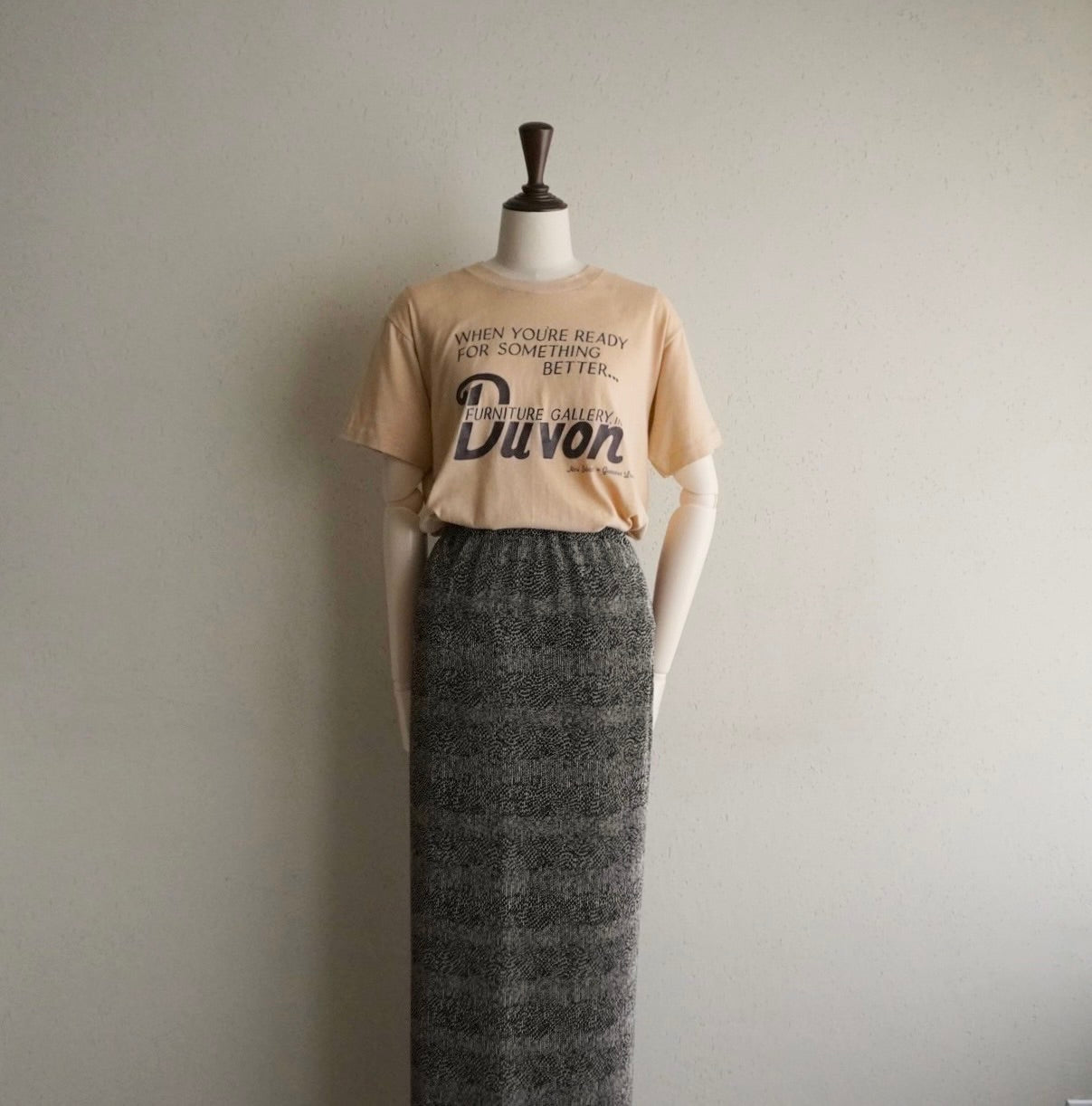 90s Pleated Print Skirt