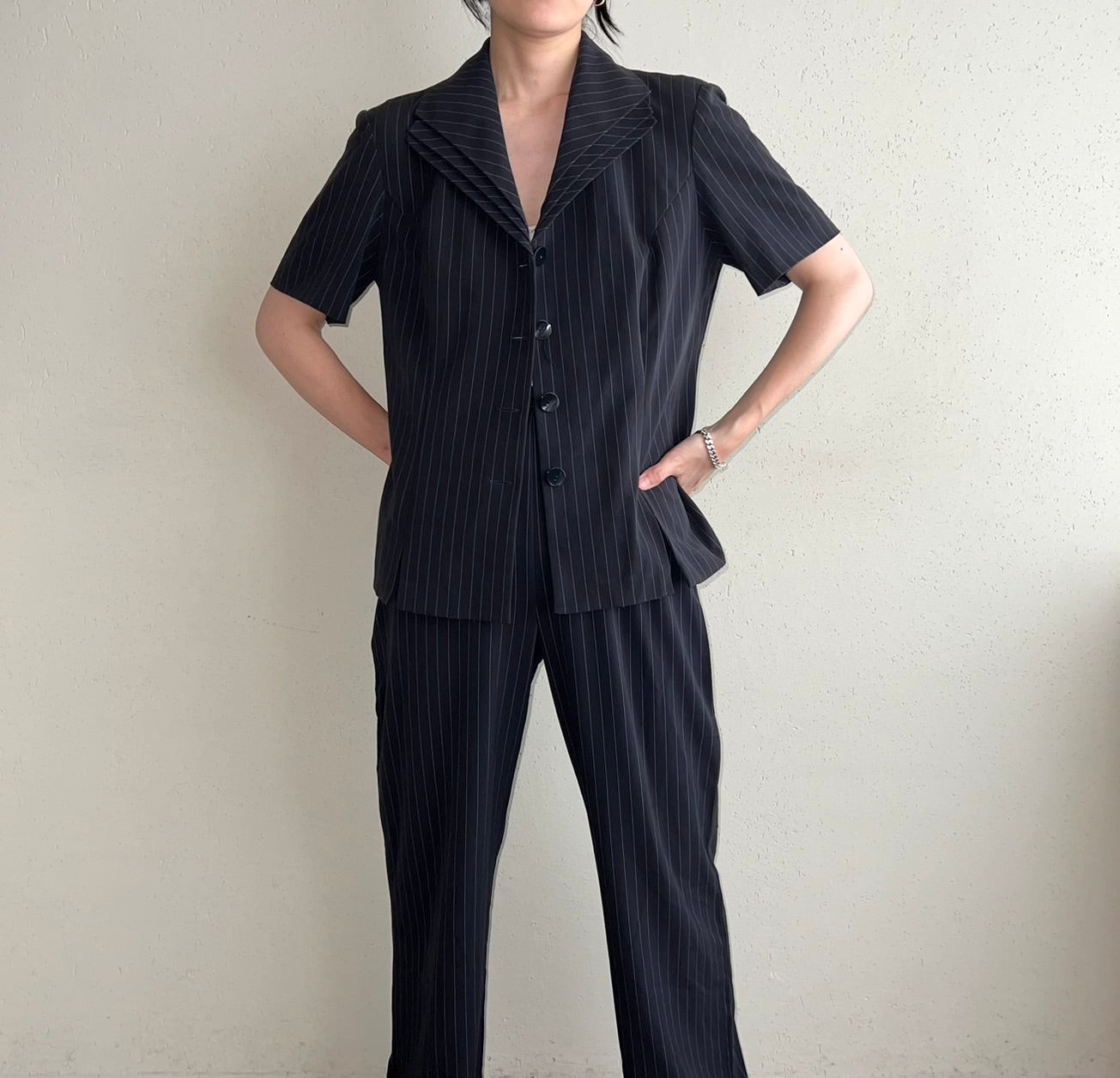 80s "DANNT & NICOLE" Striped Two-Piece