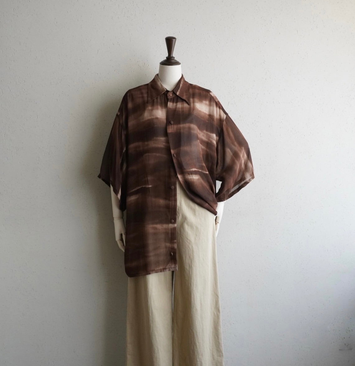 90s Printed Sheer Shirt