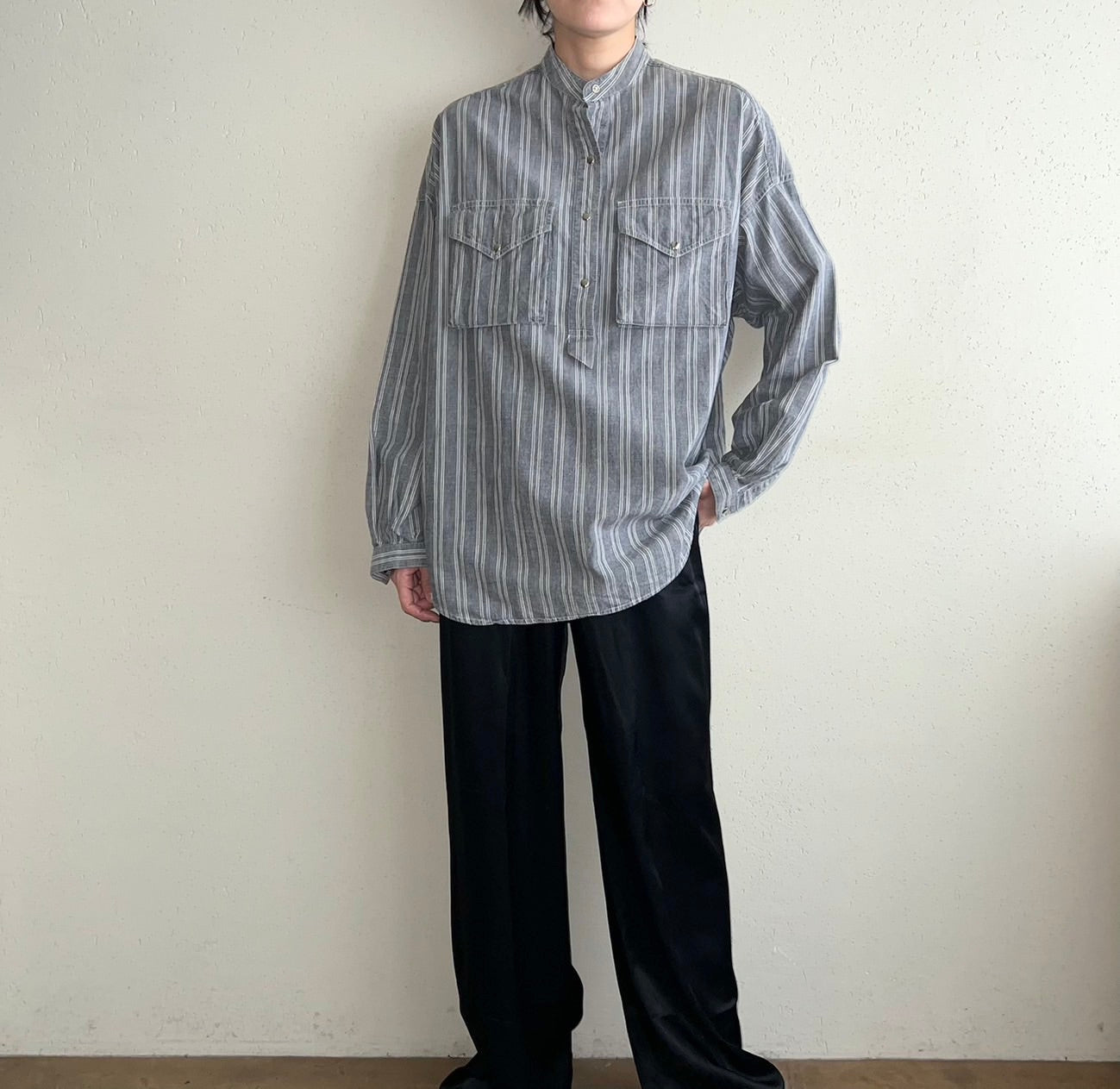 90s Striped Pullover Shirt