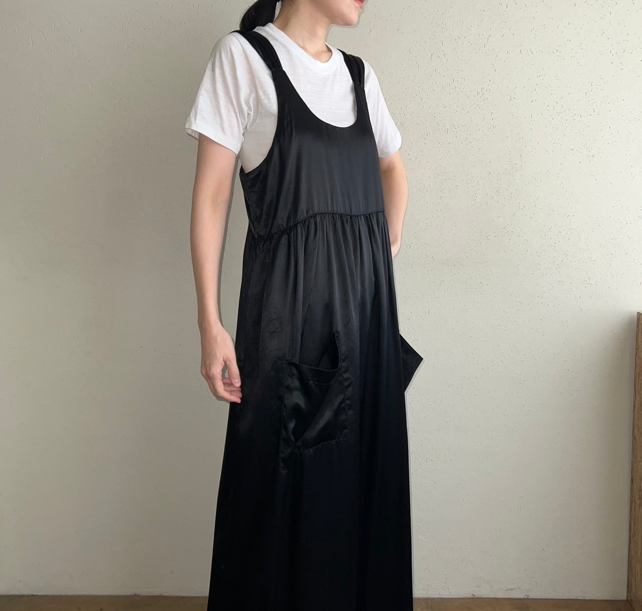 80s Satin Dress Made in USA