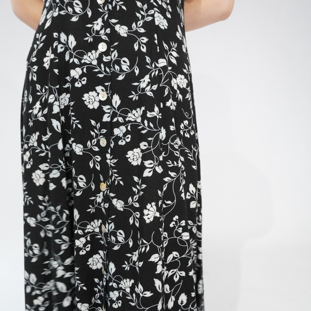90s Floral Print Maxi Dress