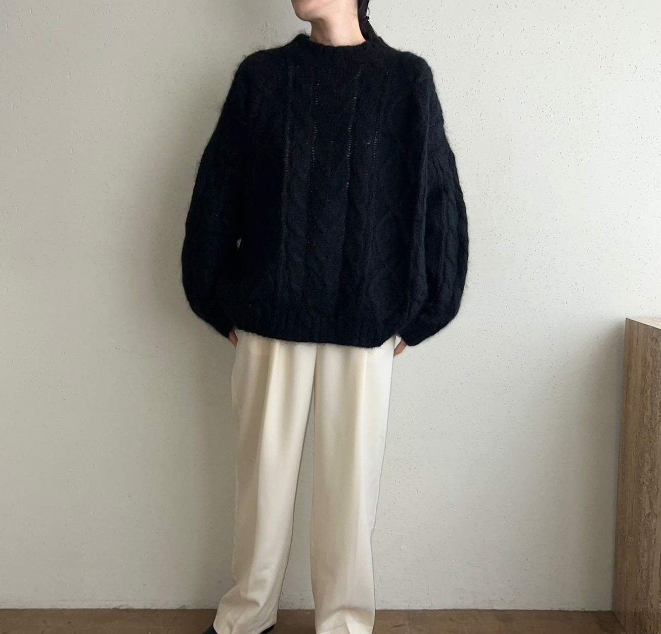 90s Black Mohair Knit