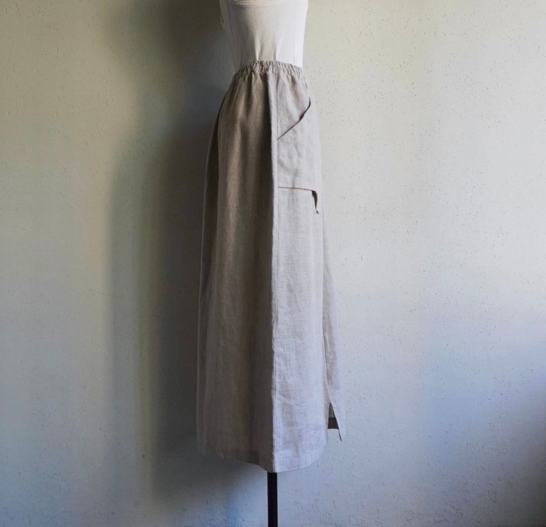 80s EURO Linen Skirt