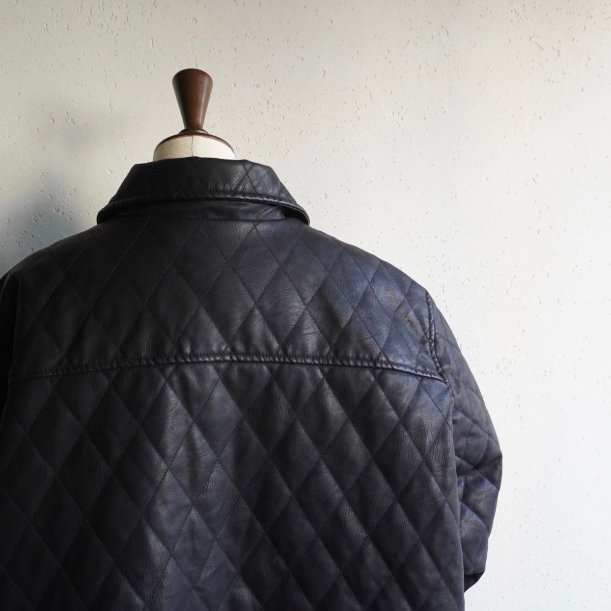 Faux Leather Quilted Jacket