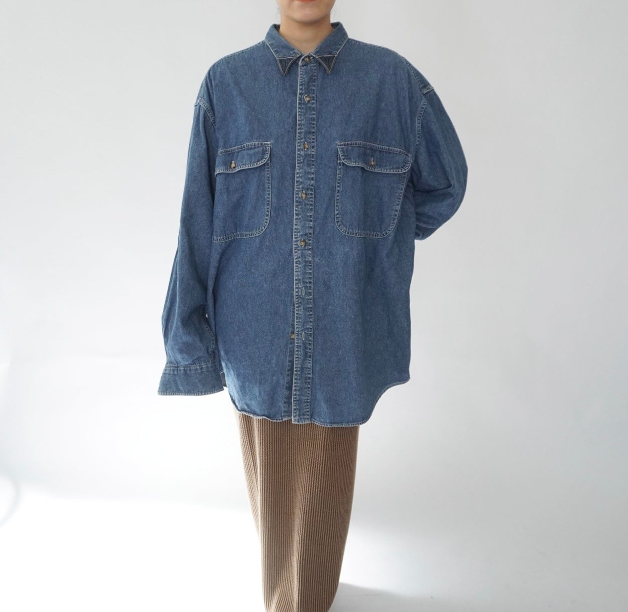 80s "BANANA REPUBLIC ”Safari & Travel" Denim Shirt