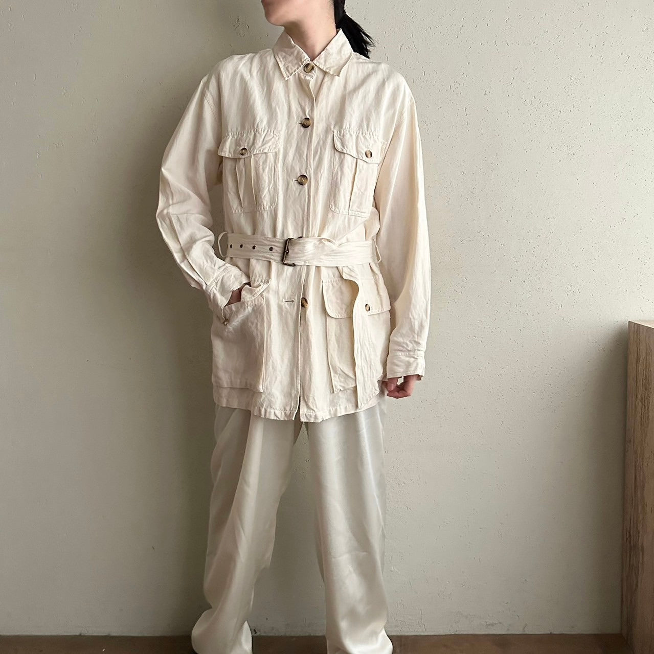 90s Silk Belted Jacket