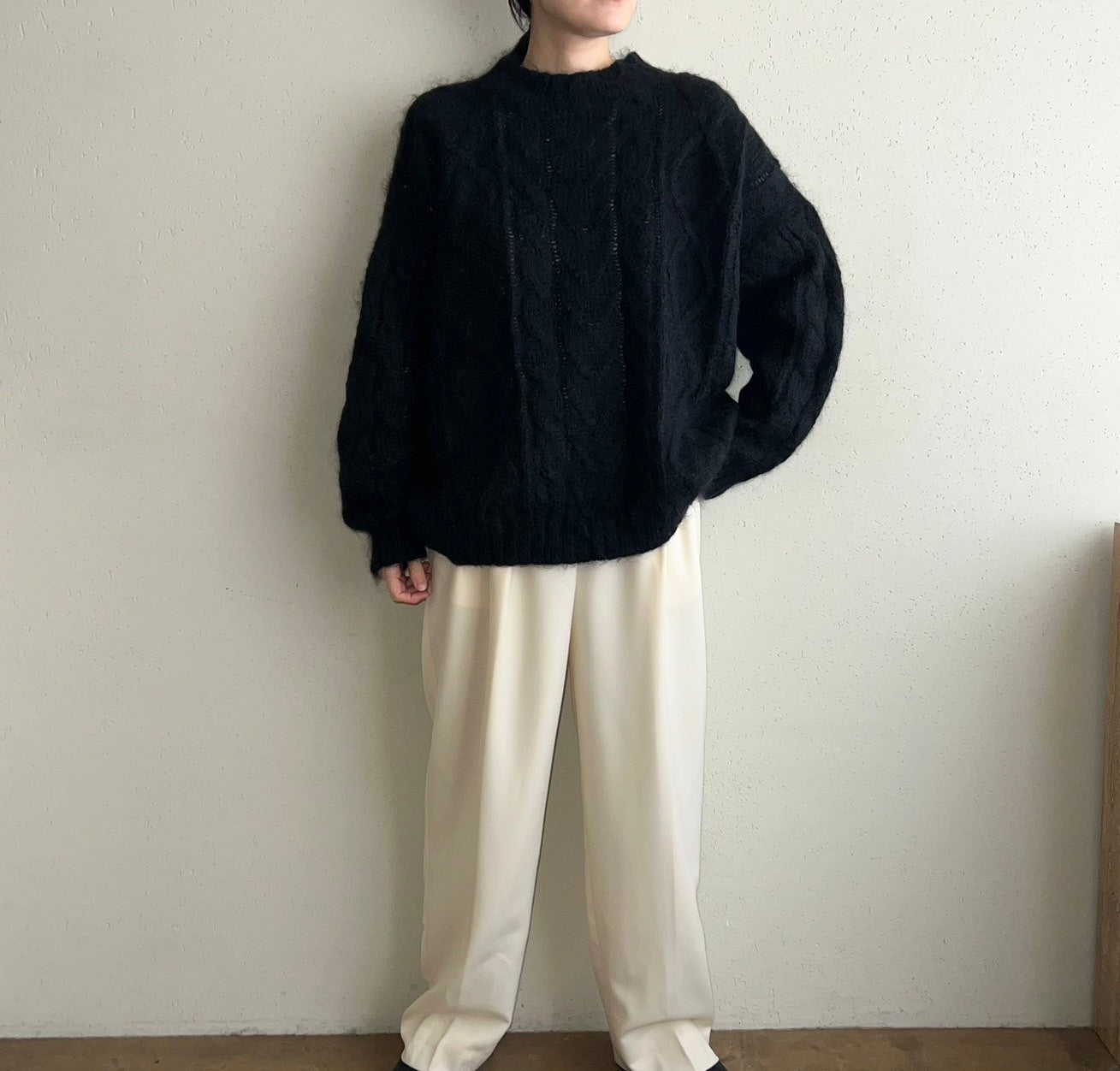 90s Black Mohair Knit