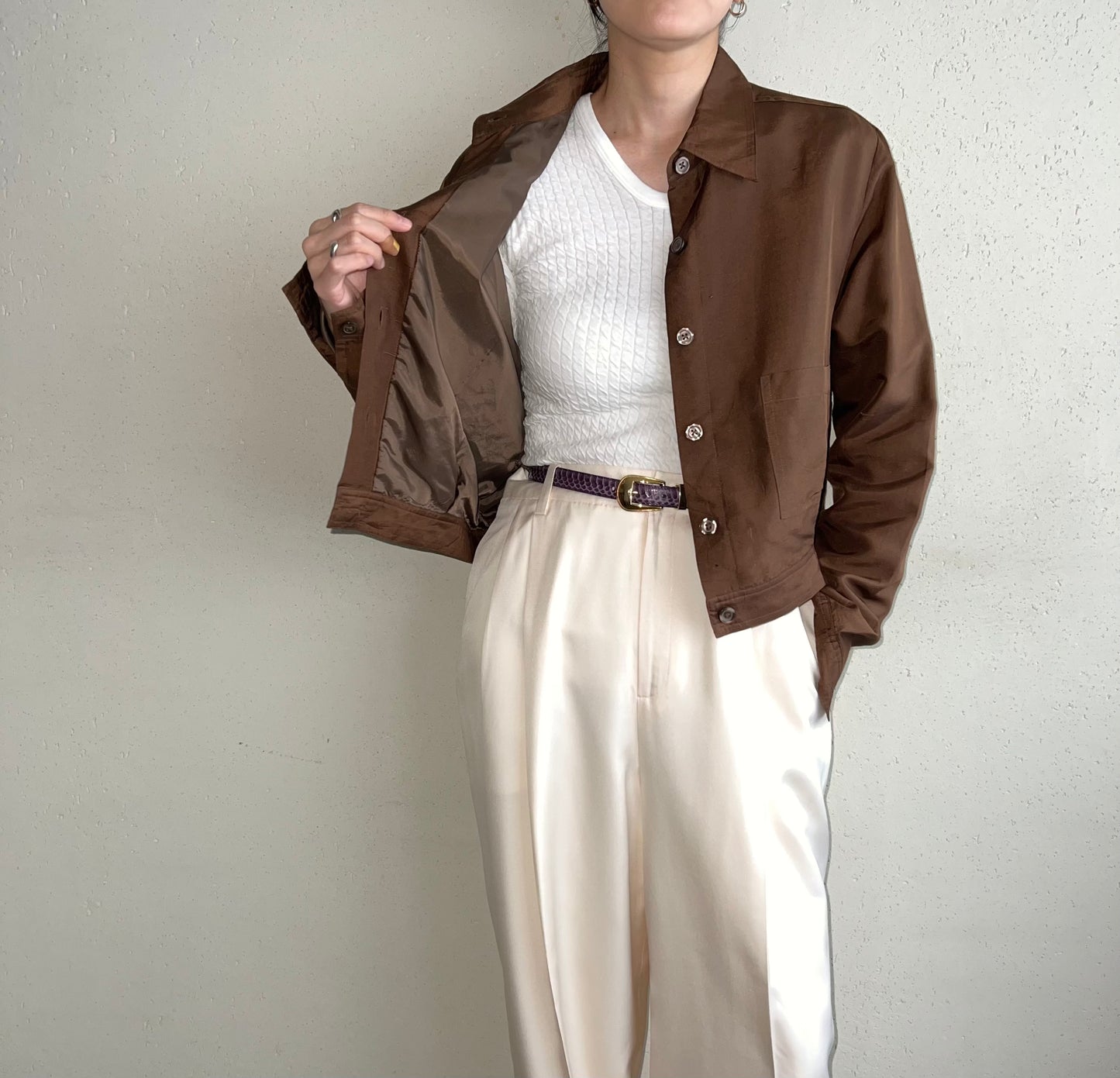 90s Silk Shirt Jacket