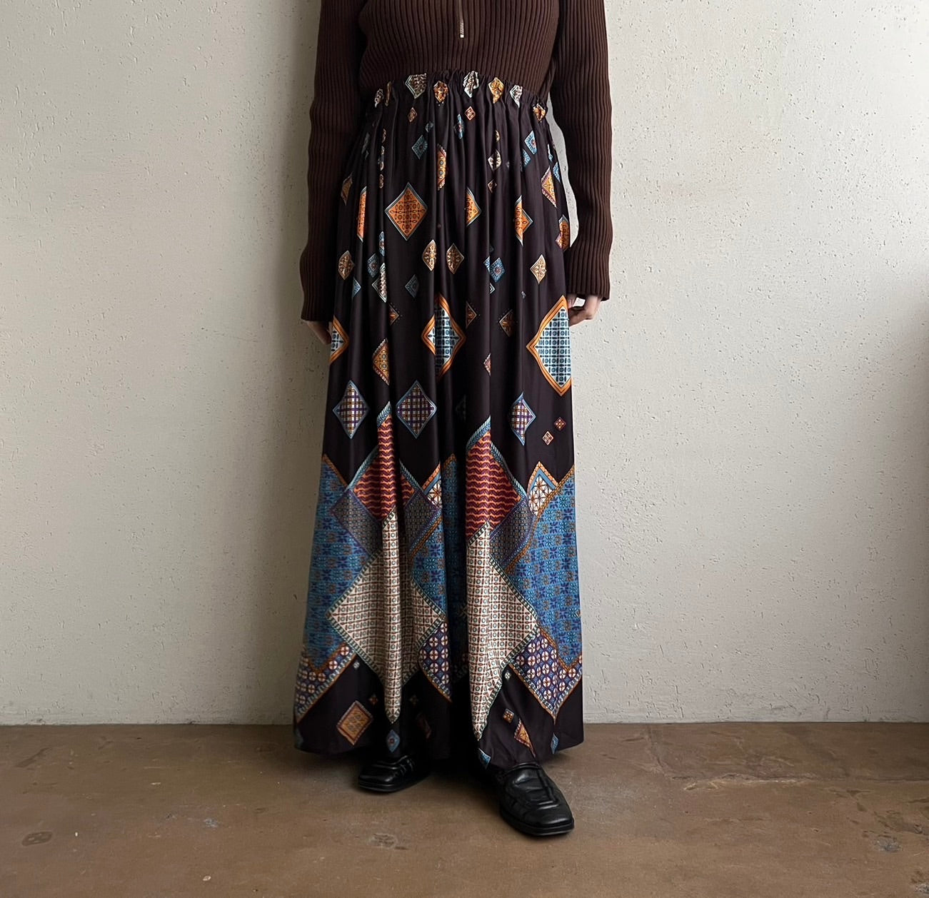 70s Printed Skirt