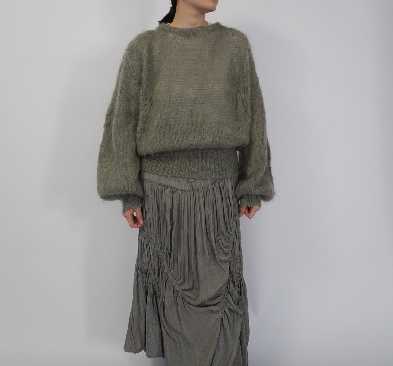 80s Sage Gray Knit