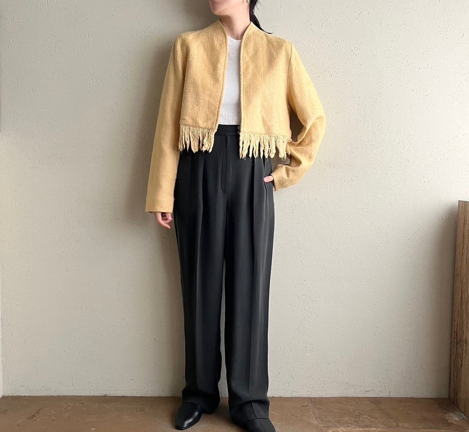 80s Fringe Cropped Jacket Made in USA