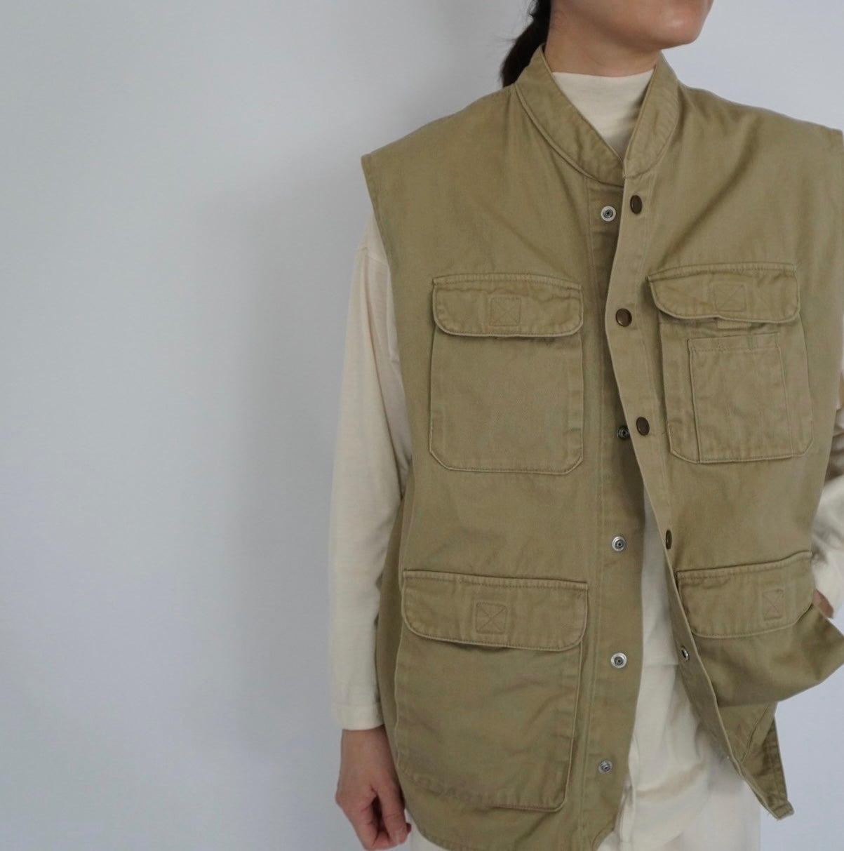 90s Cotton Boxy Vest