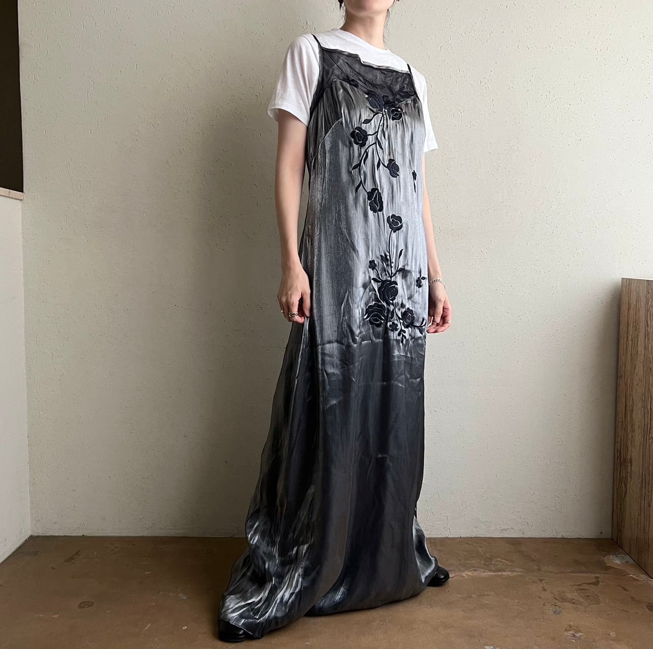90s Shiny Maxi Dress Made in Canada