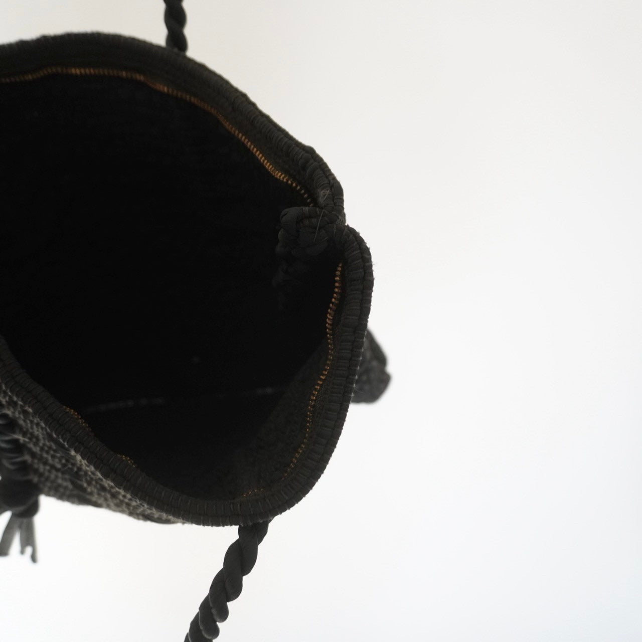 40s Woven Black Bag