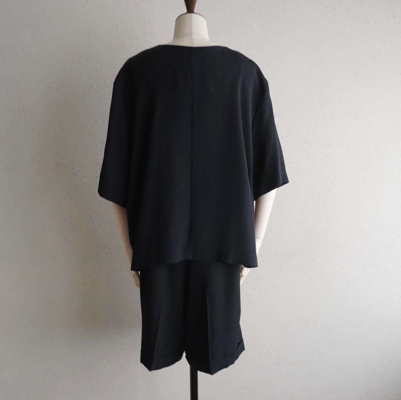 90s Black Blouse Made in USA Dead Stock