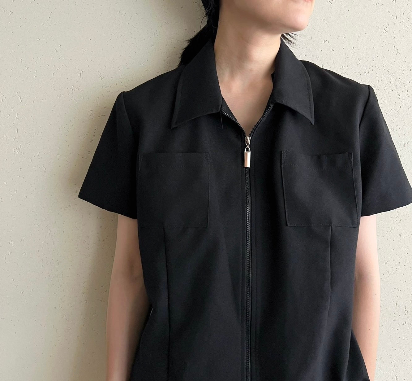 90s Zipped Shirt Jacket