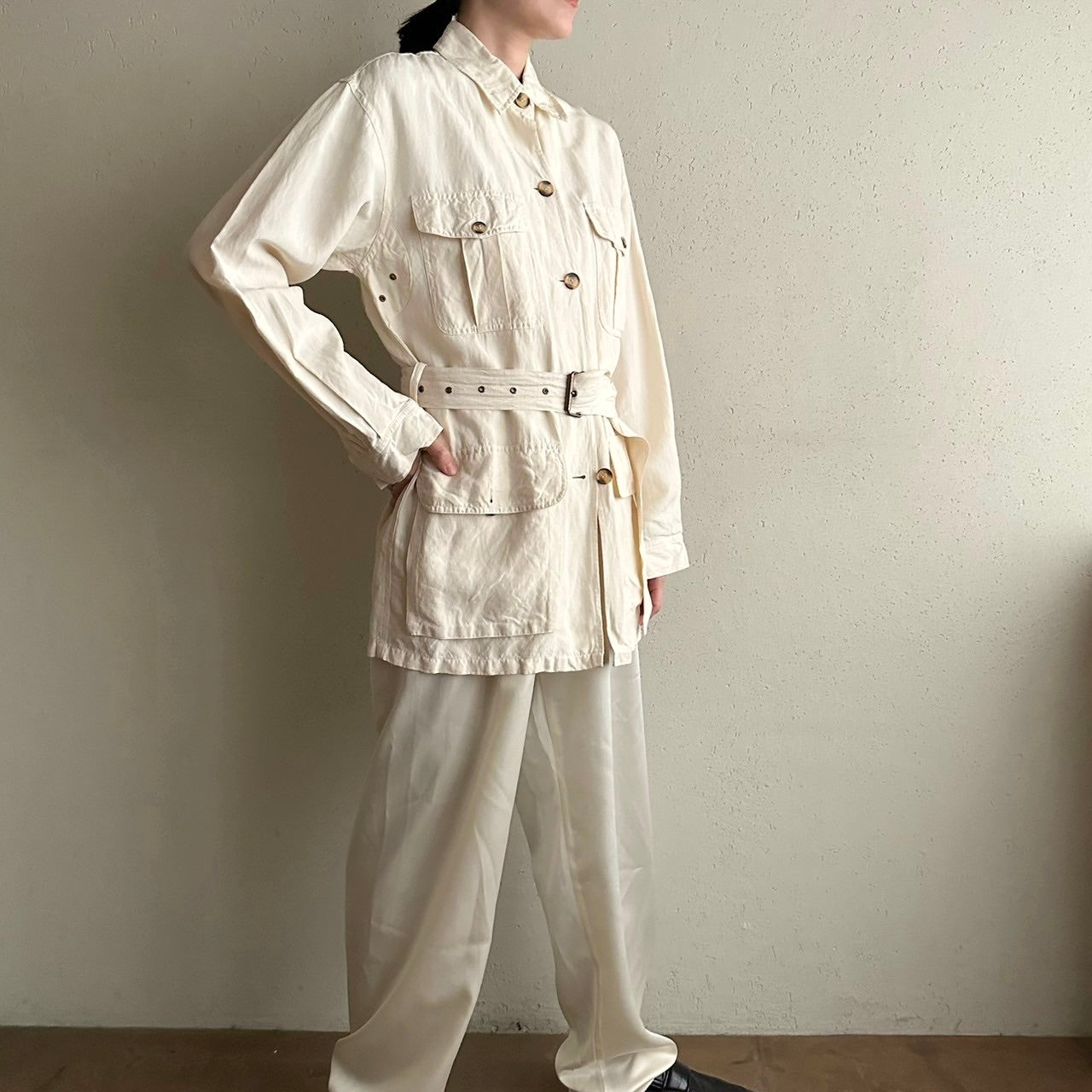 90s Silk Belted Jacket