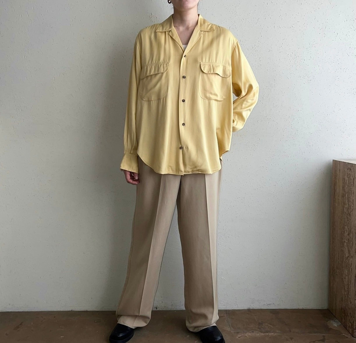 90s " Ralph Lauren" × "BERGDORF GOODMAN"Rayon Shirt