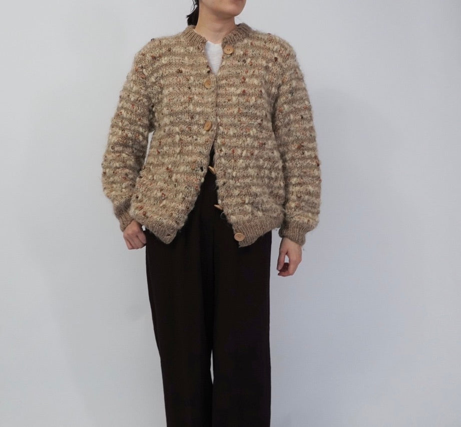 80s Mix Knit Cardigan Made in Italy