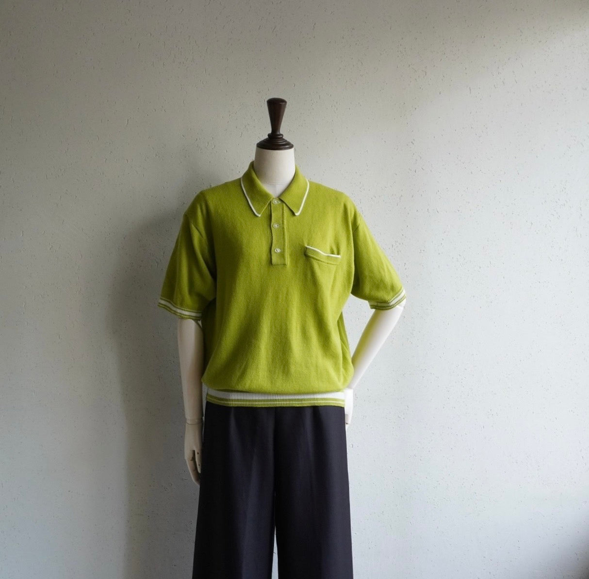 70s Green Knit Top