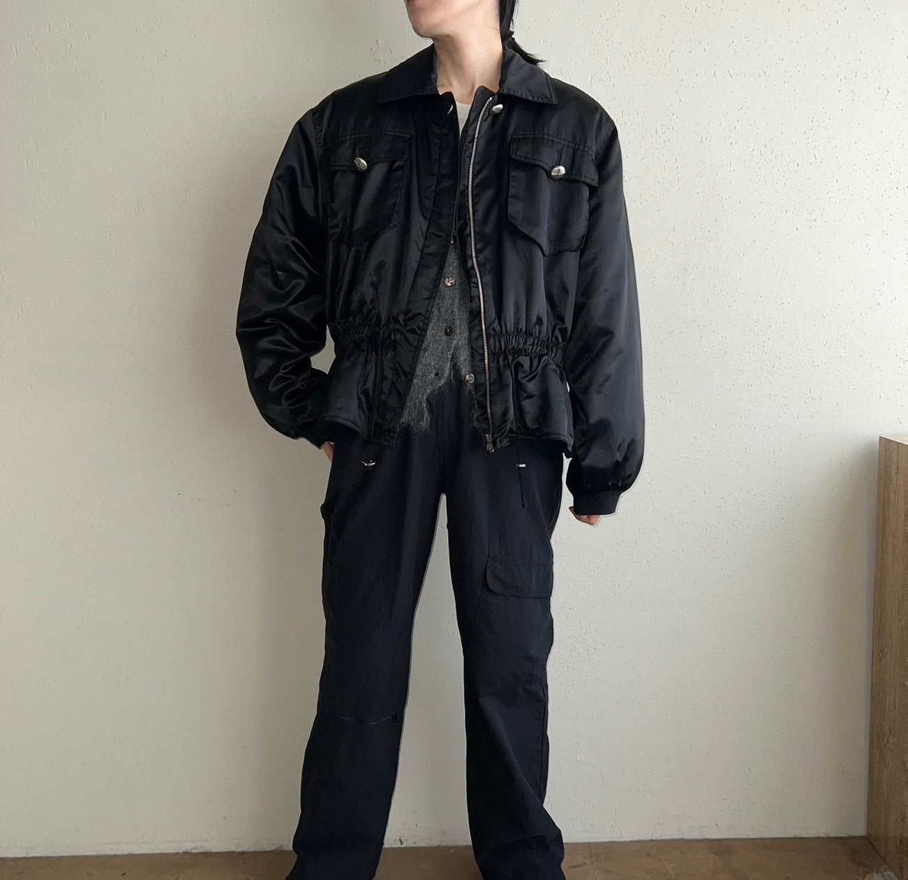 90s Black Design Jacket Made in Italy