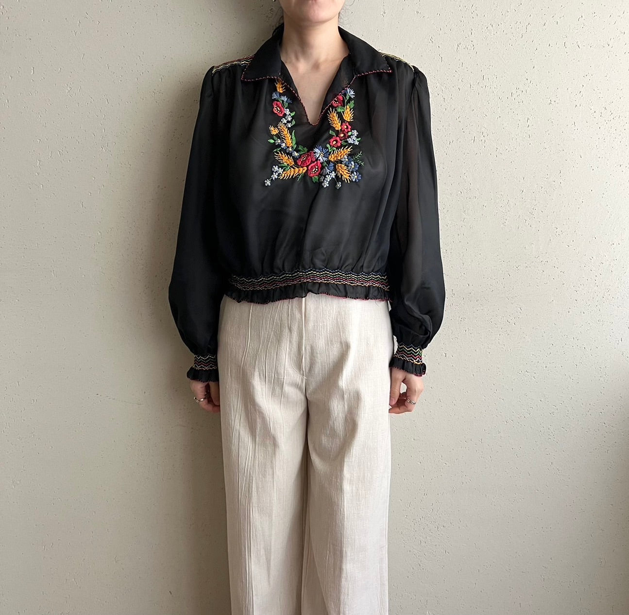 70s Embroidery Top