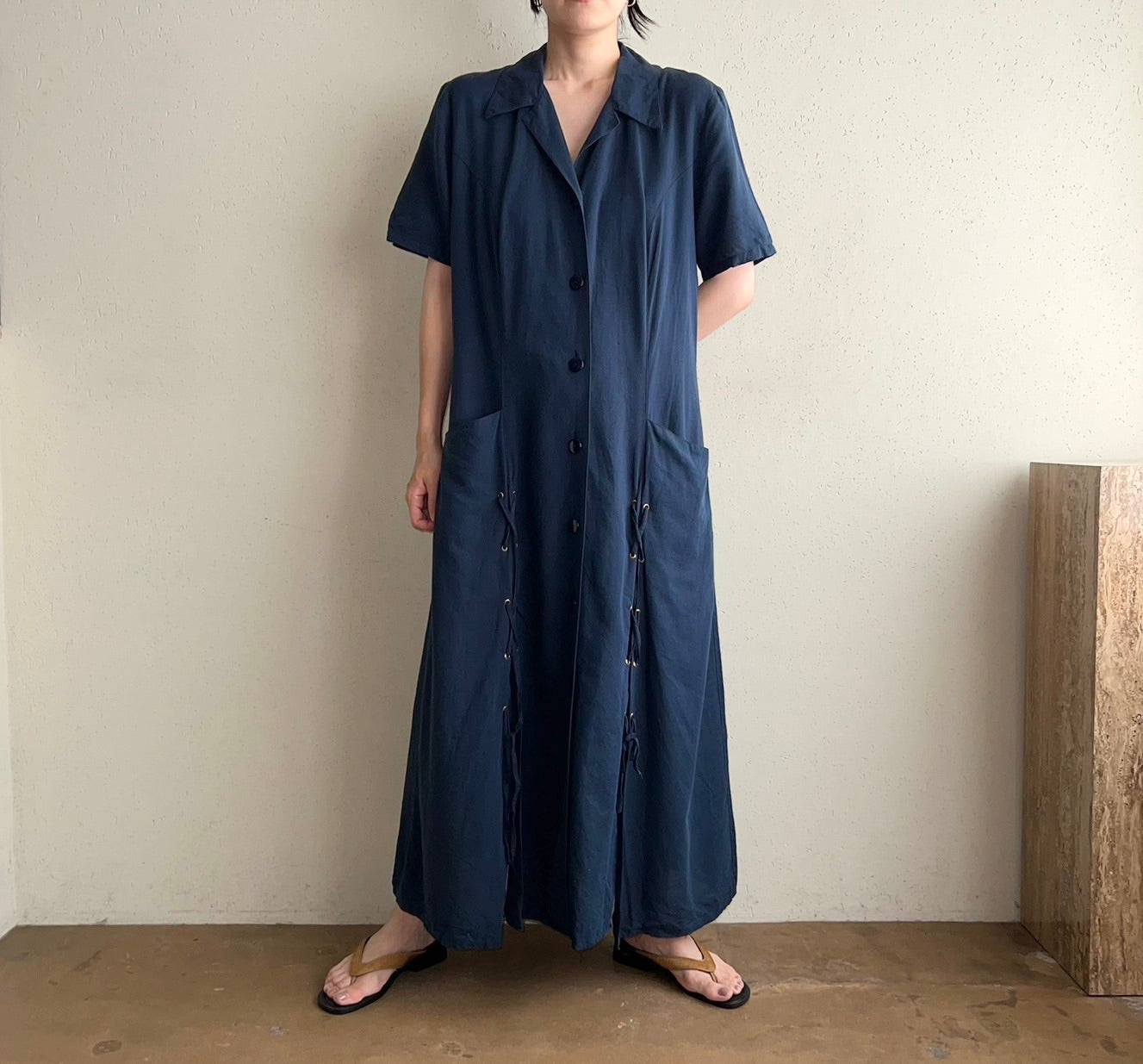 90s Lace up Dress Made in Italy