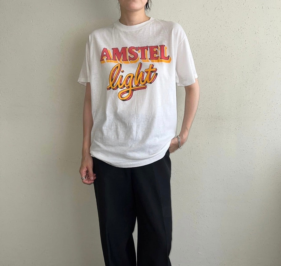80s "AMSTEL Light" Printed T-shirt Made in USA