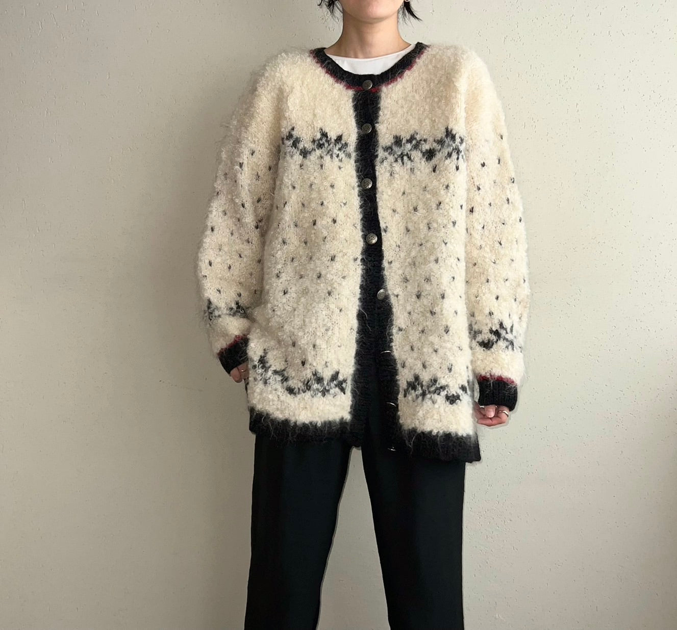 90s Mohair Hand Knit Cardigan