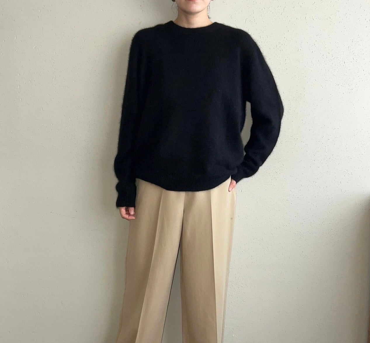 90s Black Angora Knit