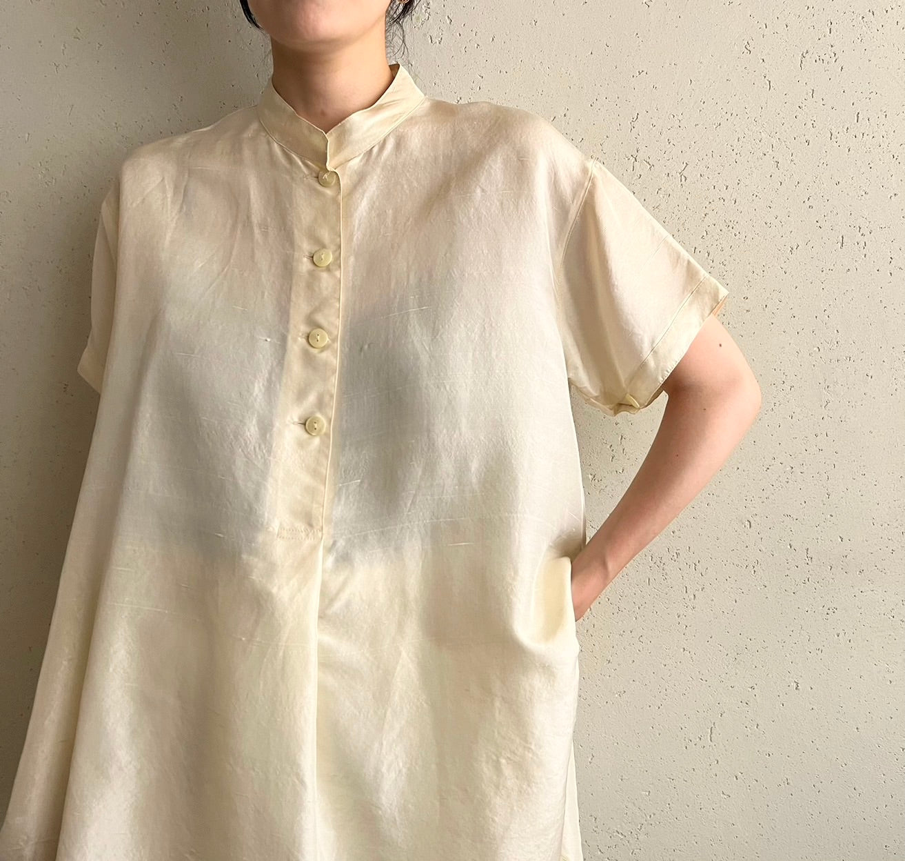 90s Silk Pullover Shirt Made in Italy