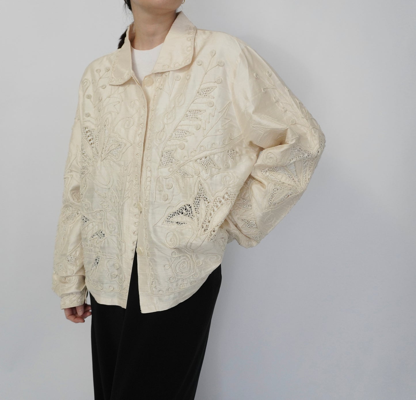 90s Silk Shirt, Jacket