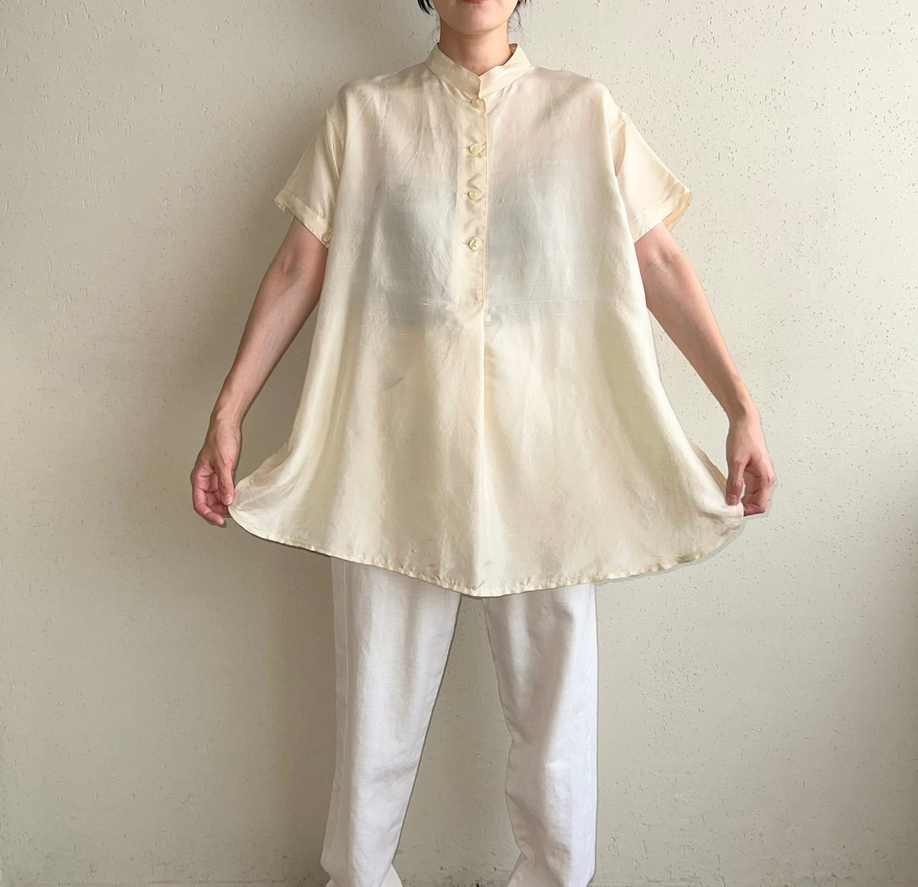 90s Silk Pullover Shirt Made in Italy