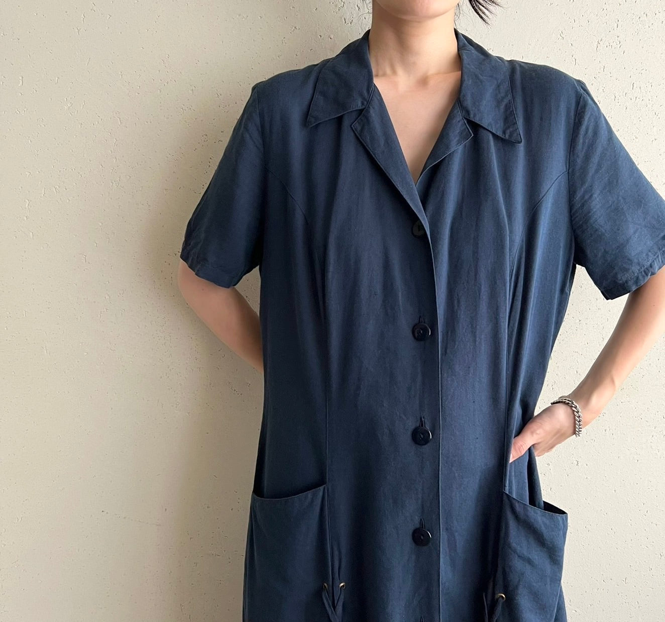 90s Lace up Dress Made in Italy