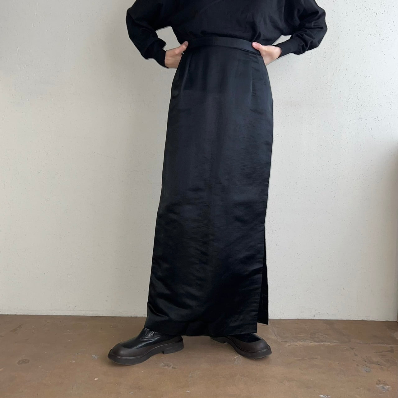 70s Black Skirt