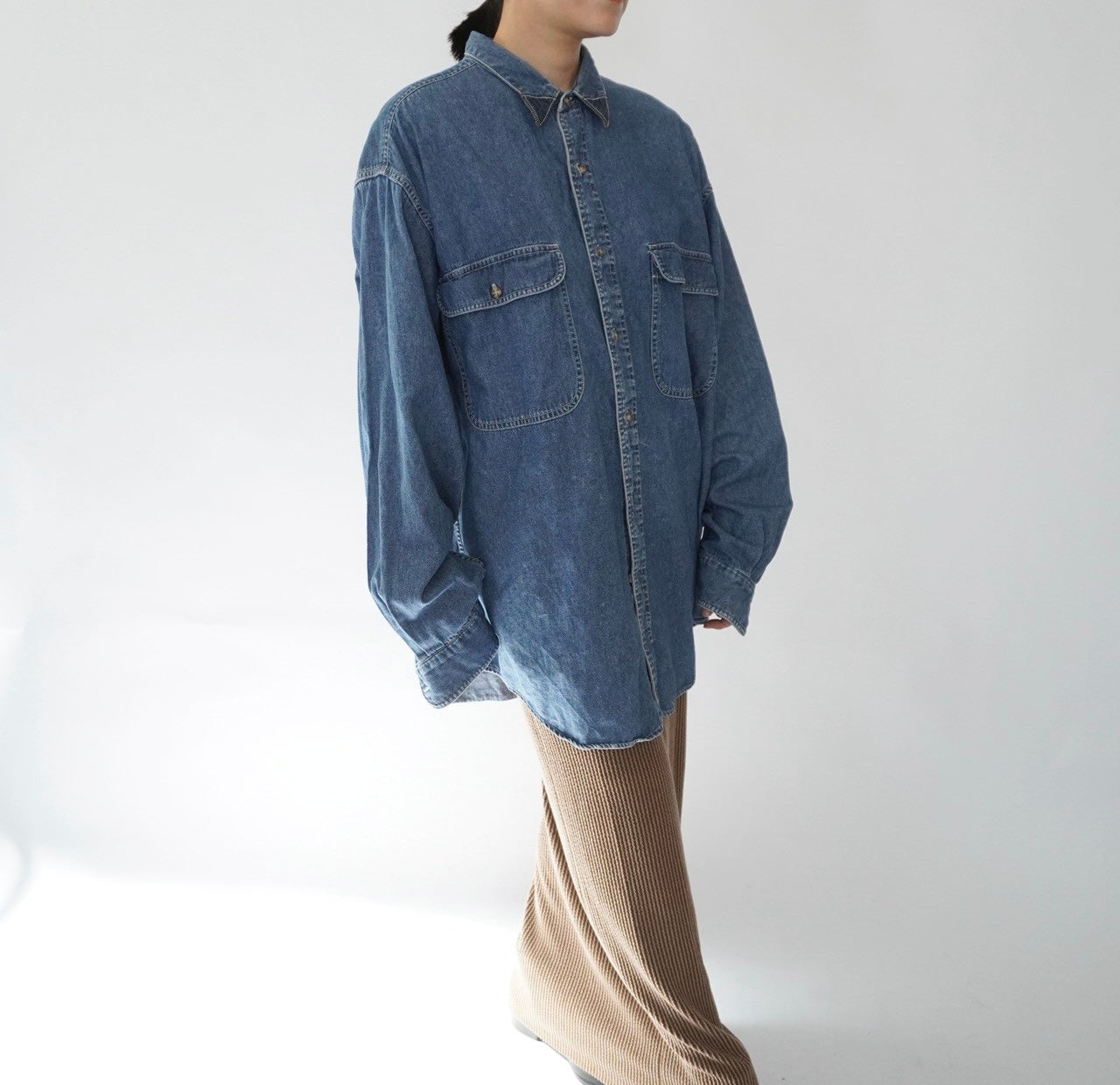 80s "BANANA REPUBLIC ”Safari & Travel" Denim Shirt