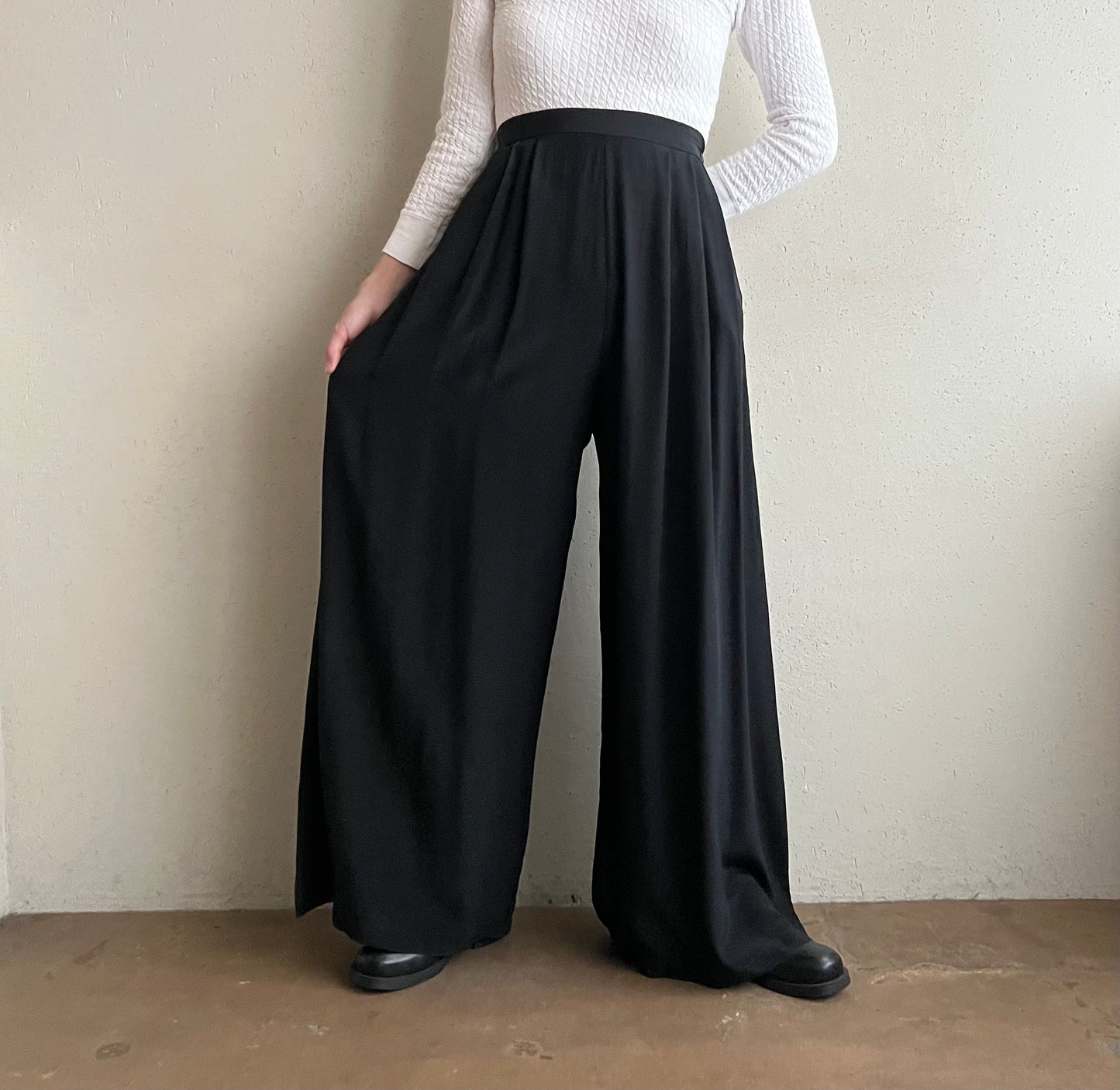 90s Silk Wide Pants