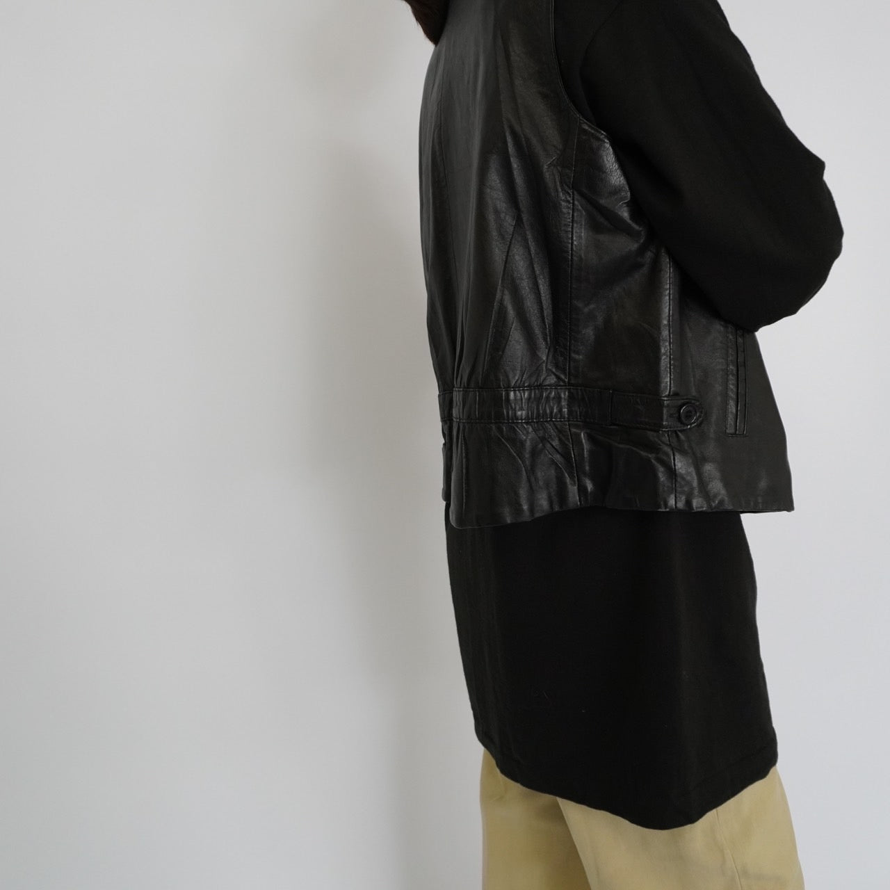 90s "harve benard" Leather Vest