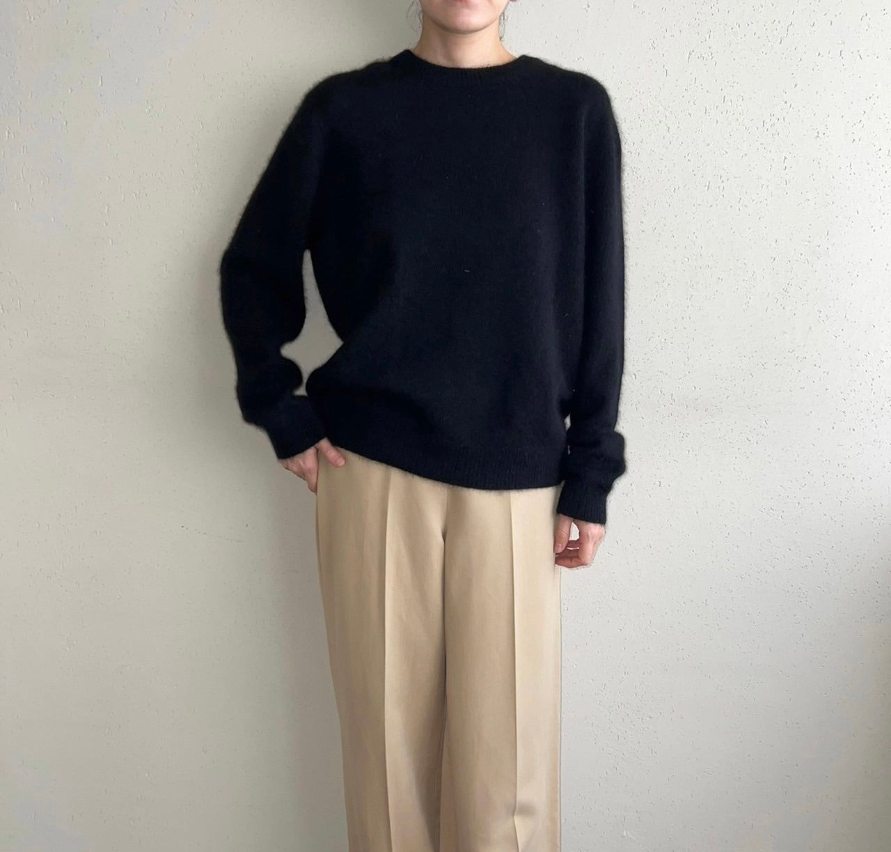 90s Black Angora Knit