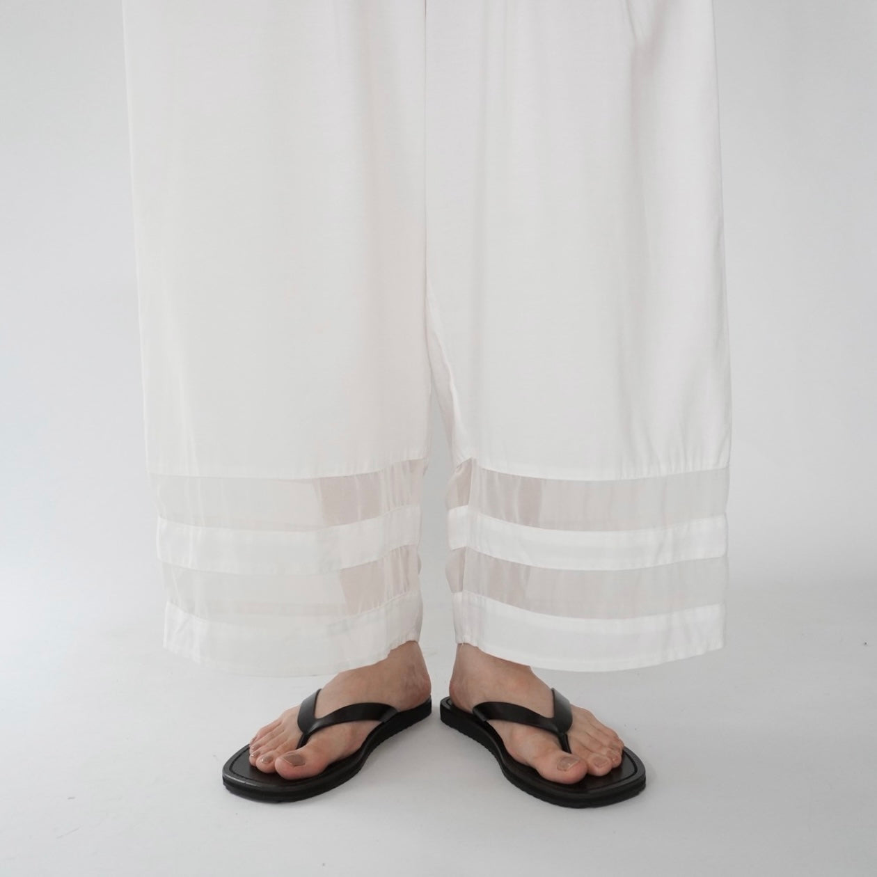 90s Design Wide Pants Made in France
