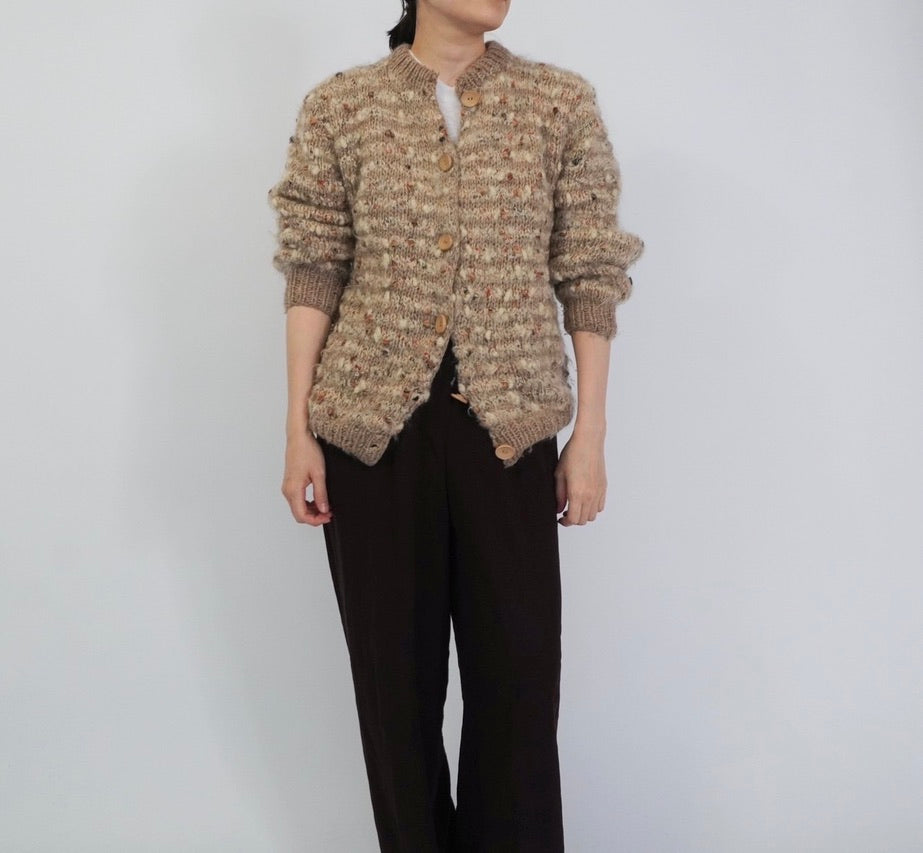 80s Mix Knit Cardigan Made in Italy