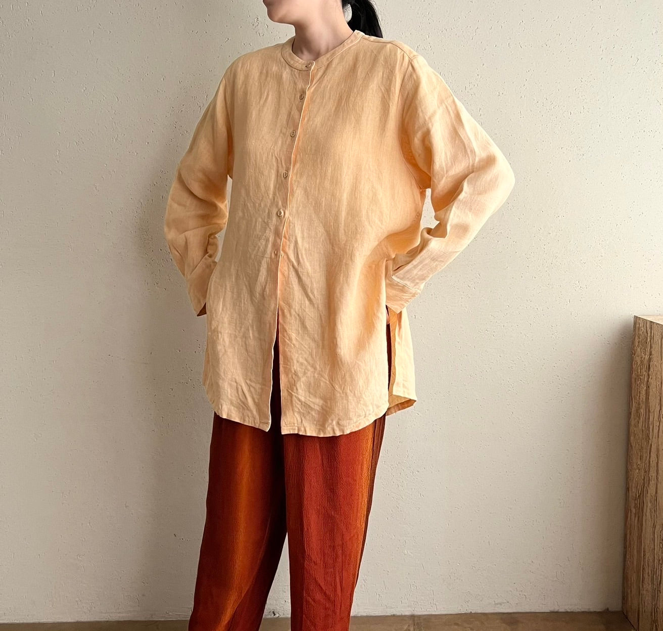 90s Linen Blouse