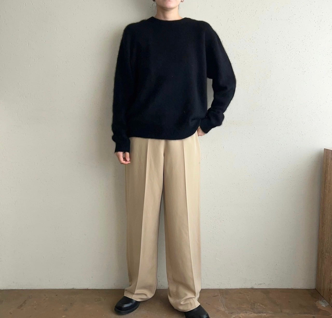 90s Black Angora Knit