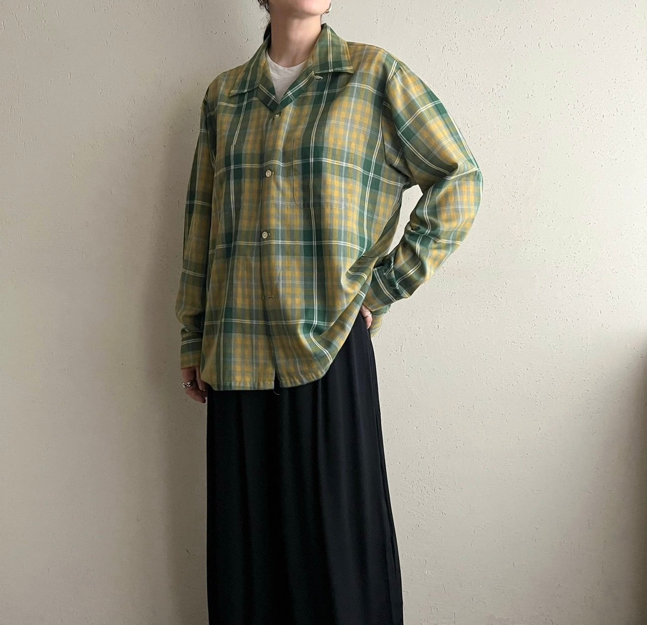 60s“Pennleigh” Plaid Shirt