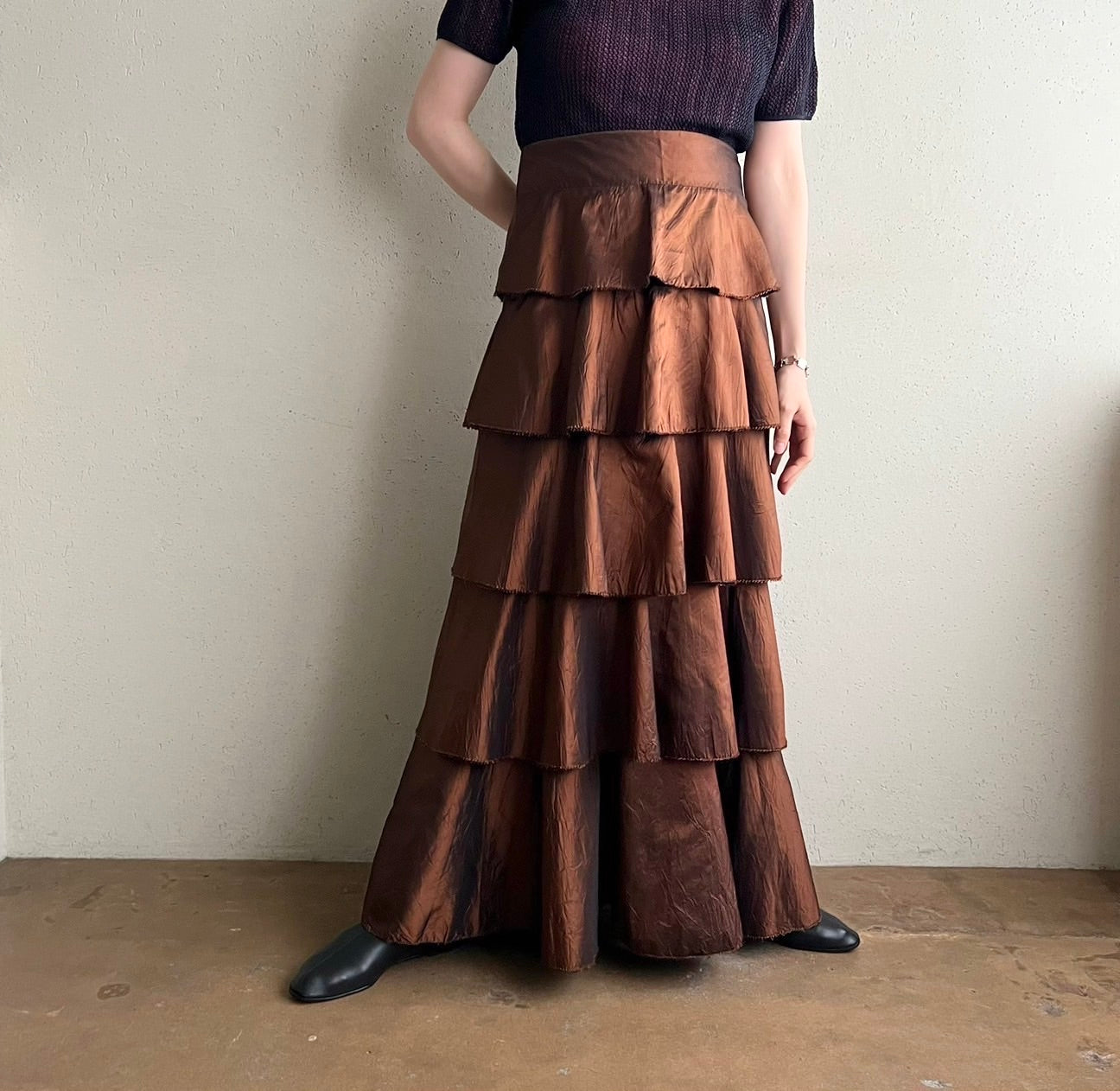90s Silk Design Skirt Made in USA