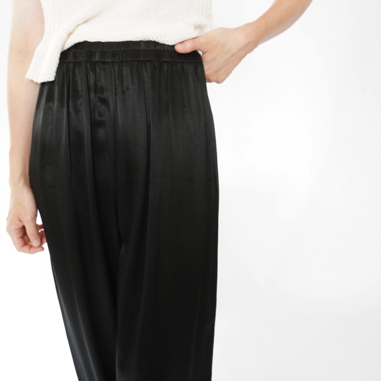 90s Black Shiny Pants