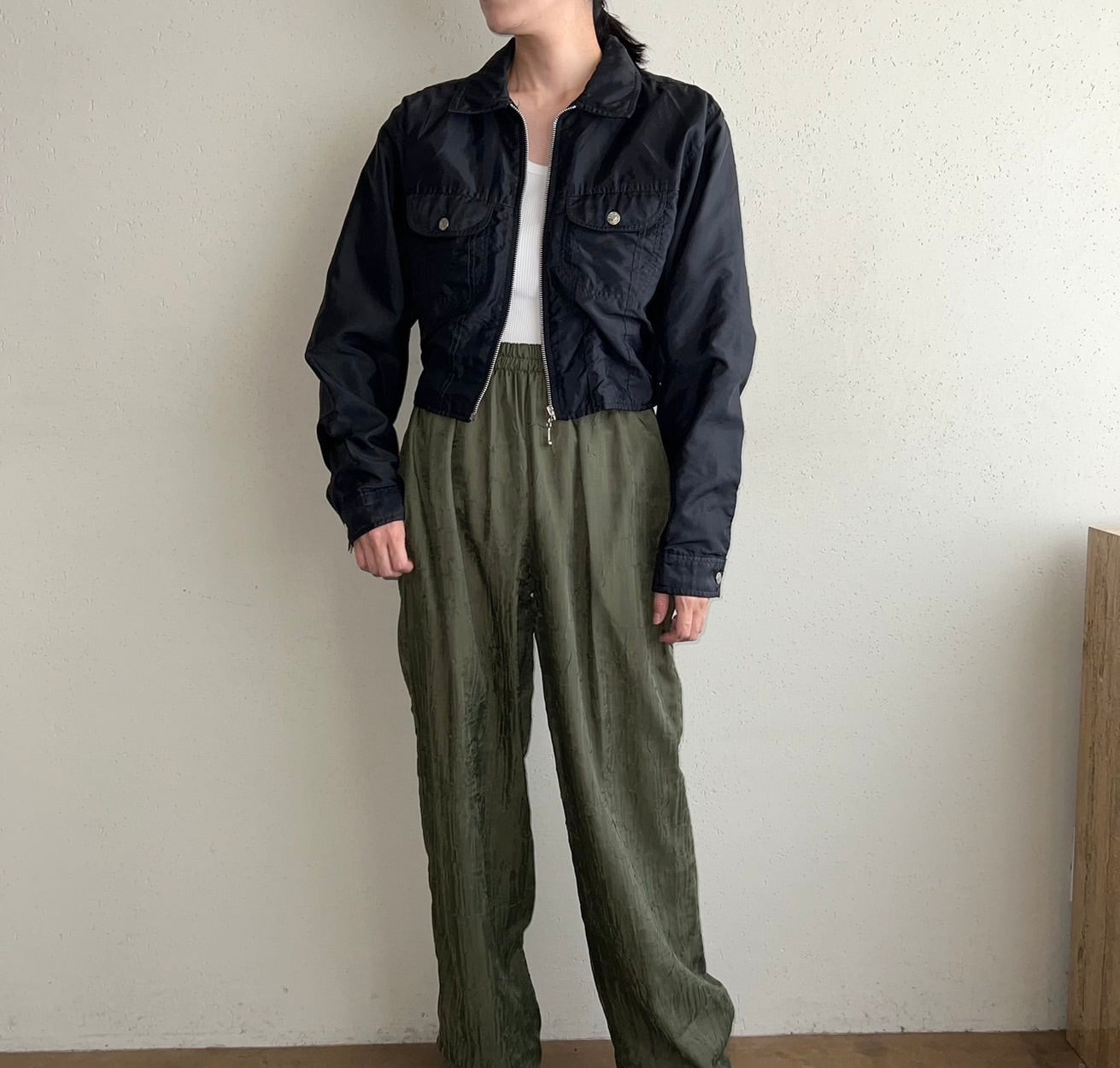 90s Black Zipped Jacket